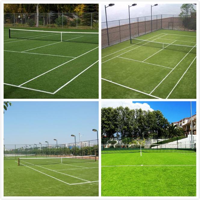 Blue Color Outdoor Artificial Turf for Tennis Court  Paddle Grass